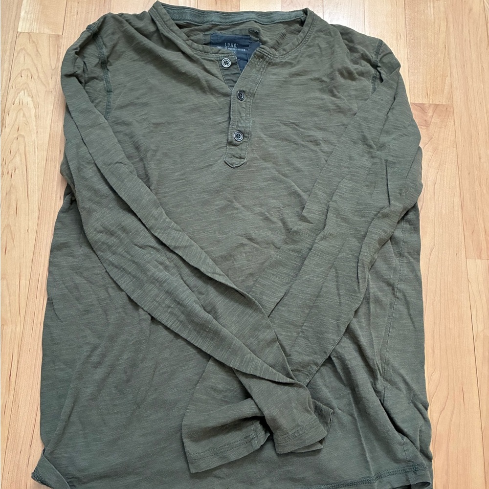 H&M Olive Green Long Sleeve Henley